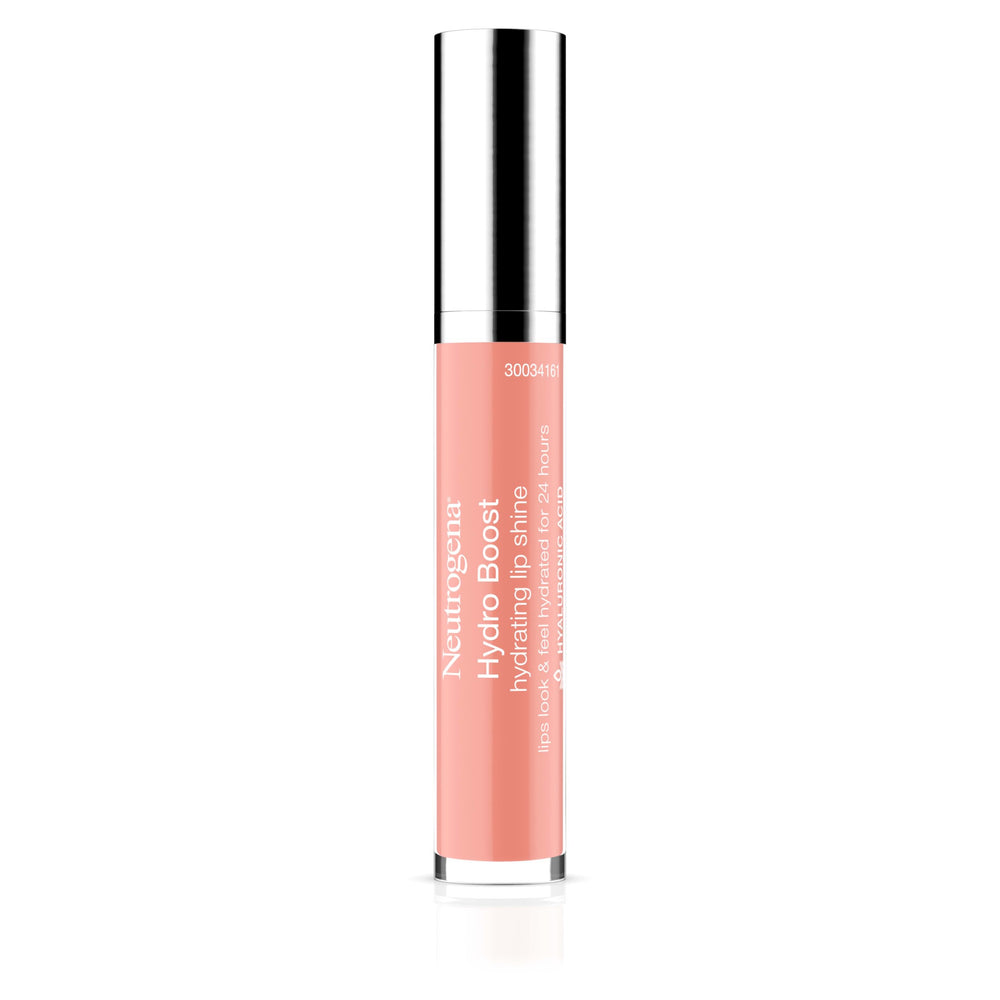 Neutrogena Hydro Boost Brillo Labial Rosa Ballet en tubo compacto para hidratación duradera.