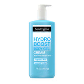 Neutrogena Hydro Boost gel crema para cuerpo, botella: hidratación inmediata para piel seca.