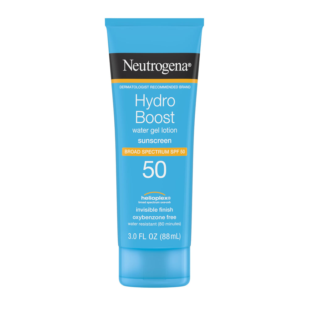 Neutrogena Hydro Boost gel-agua en botella con SPF 50 para uso diario y piel hidratada
