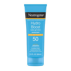 Neutrogena Hydro Boost gel-agua en botella con SPF 50 para uso diario y piel hidratada