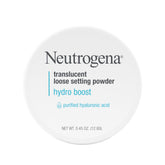 Neutrogena Hydro Boost polvo translucido en envase: fijación suave para maquillaje