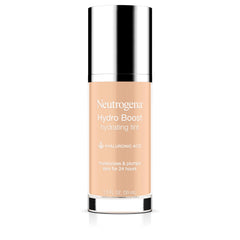 Neutrogena Hydro Boost Tint, bote del producto, hidratación suave para piel seca