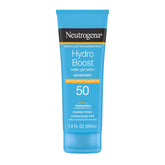Neutrogena Hydro Boost Water Gel Sunscreen SPF 50 bottle with lightweight, non-greasy protection.