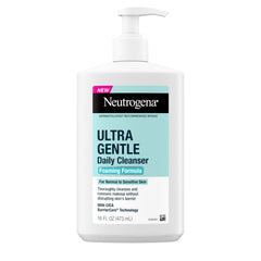 Neutrogena Ultra Suave limpiador en botella con bomba para piel sensible.