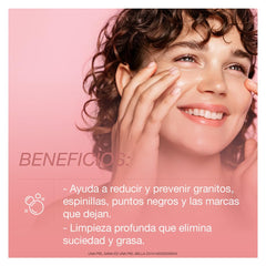 Neutrogena MicroClear technology close-up showing targeted acne treatment