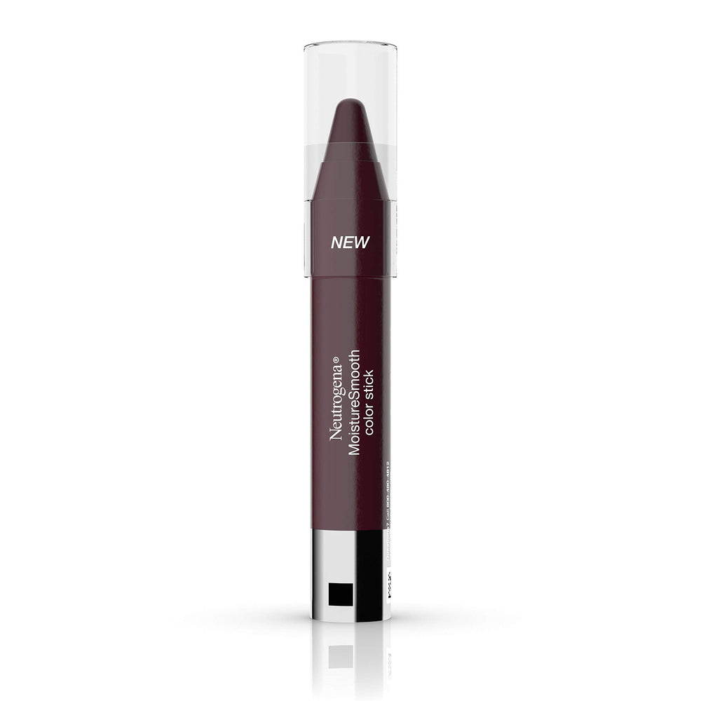 Neutrogena MoistureSmooth Deep Plum lip color in a twist up stick for easy, hydrating color.
