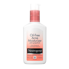 Neutrogena Oil-Free Acne Moisturizer pink grapefruit bottle for non-greasy hydration