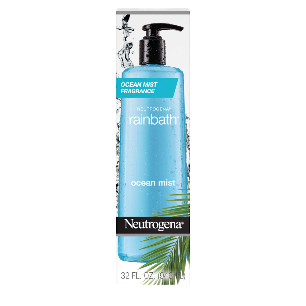 Neutrogena Rainbath, botella con dispensador, experiencia refrescante para la ducha diaria.
