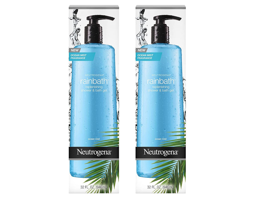 Neutrogena Rainbath Ocean Mist bottle for refreshing cleansing and skin-softening benefits