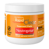 Neutrogena Rapid Clear pads pack shot; resealable jar for on-the-go oil control.