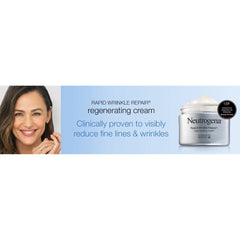 Neutrogena Rapid Wrinkle Repair cream being applied to skin