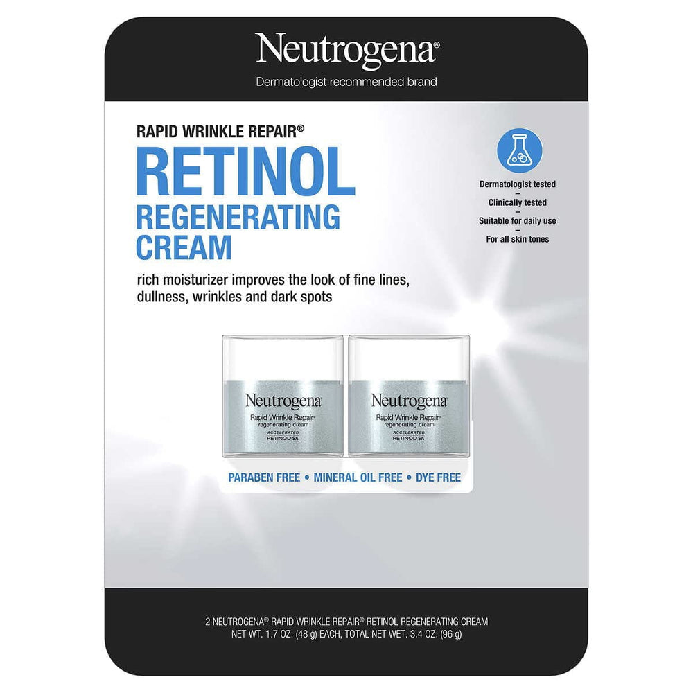 Neutrogena Rapid Wrinkle Repair jar close-up showing rich cream
