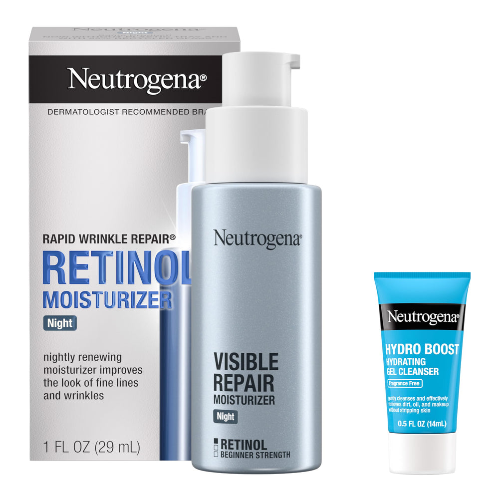 Neutrogena Rapid Wrinkle Repair night cream bottle for nighttime hydration.