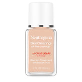 Neutrogena SkinClearing base fluida en frasco, control de brillo para piel propensa al acné.