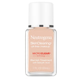Base de maquillaje Neutrogena SkinClearing, textura ligera para piel propensa al acné.