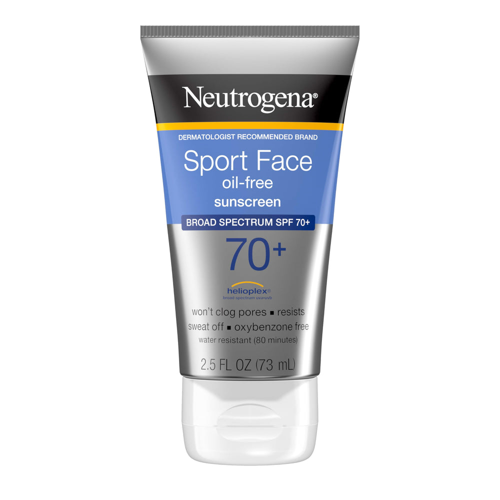 Protector solar facial Neutrogena Sport SPF70 en envase portátil para protección diaria al aire libre
