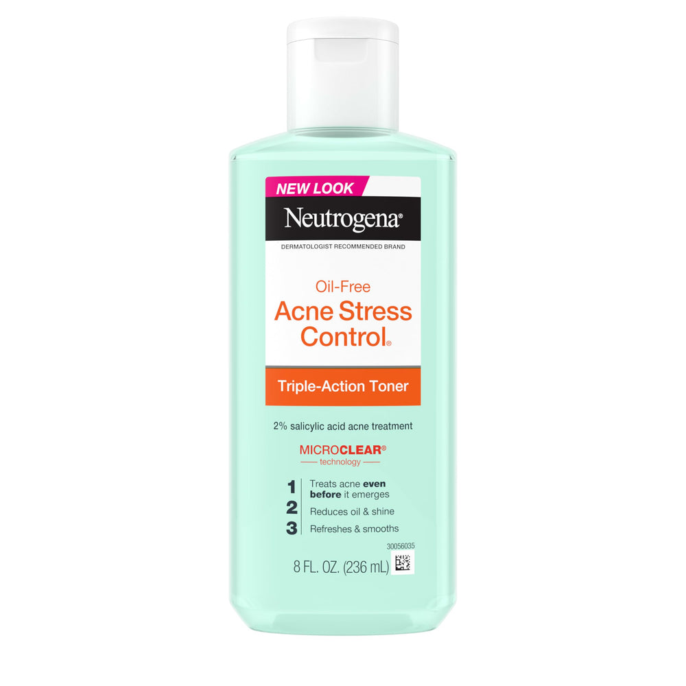 Neutrogena tónico control de acné sin aceite en botella para piel grasa.