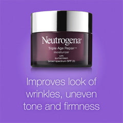 Neutrogena Triple Age Repair crema día en tubo, proporciona protección diaria SPF25.