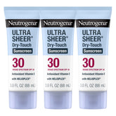 Neutrogena Ultra Sheer Dry-Touch tubo 3oz cara, protección ligera y mate.