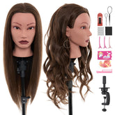 Neverland Beauty 20-inch head with real hair for authentic hairstyling practice.