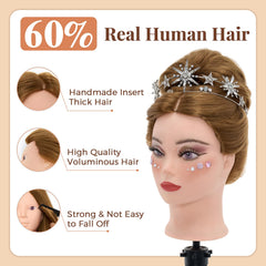 Neverland braid-ready head ideal for braiding and curling.
