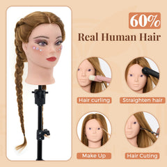 Neverland table clamp stand keeps the head steady during styling sessions.