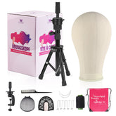 Neverland Wig Stand with canvas head for stable wig styling on desks