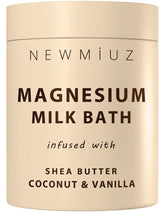 New Miuz bano leche magnesio coco vainilla, hidrata y deja la piel suave.
