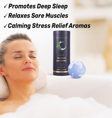 New Miuz Sleep Well chamomile bath bomb softens dry skin