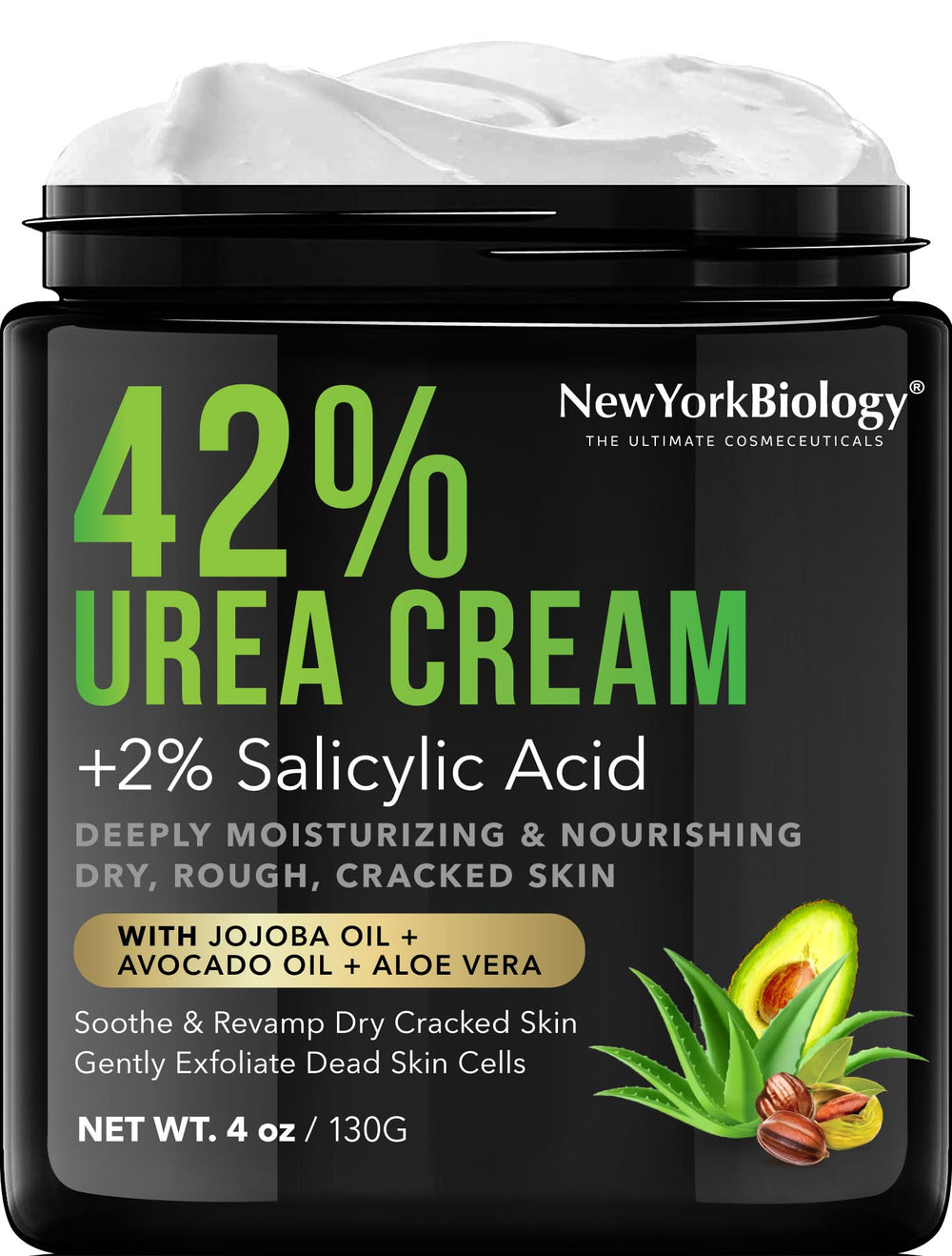New York Biology 42% Urea Cream bottle for foot moisture