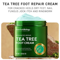 New York Biology athletic foot area with cream, addressing itch and dryness.