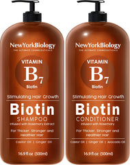 New York Biology Biotin Shampoo bottle pour for a fuller-looking hair.