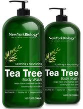 New York Biology Tea Tree Body Wash bottle for daily cleansing and skin soothing.
