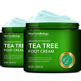 New York Biology Tea Tree Foot Cream bottle, ideal for hydration and easy application.