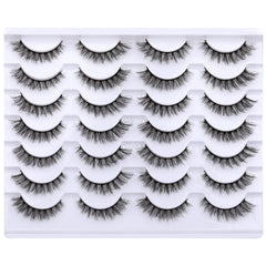 Newcally Cat Eye Lashes with 12mm length for a subtle cat-eye.