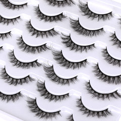 Newcally Cat Eye Lashes CD-curly wispy ends create natural volume.