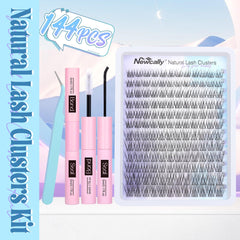 Newcally C-curly lash clusters kit delivers lasting curl and lift