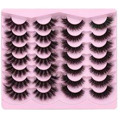 Newcally false eyelashes Thick volume wispy 8D for dramatic daily wear.