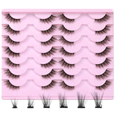 Newcally half lashes mink for a natural cat-eye with subtle 3D volume