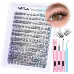 Newcally lash clusters kit wispy 3D for natural at-home enhancement
