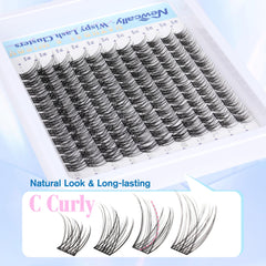 Newcally lash remover safely lifts clusters for easy cleanup.