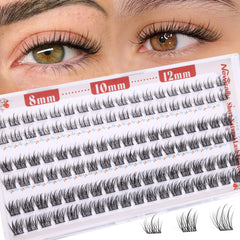 Newcally natural lash clusters 8-12mm for lightweight daily enhancement.