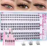 Newcally natural lash clusters kit 8-12mm for subtle enhancement and easy application
