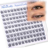 Newcally natural short lash clusters 9-12mm for clean eye makeup and subtle lift