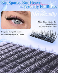Newcally 12mm clusters add gentle volume and definition.