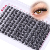 Newcally Wispy Lash Clusters pack close-up shows natural C-curly lift for daily wear