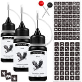 NewCraft 3-pack black ink bottles for temporary tattoo designs