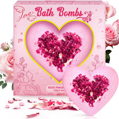Bomba de baño NEWFEIFAN en forma de corazón, rosa aromática para spa en casa