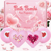 NEWFEIFAN bombas de baño XXL en rosa, aroma suave para spa en casa.