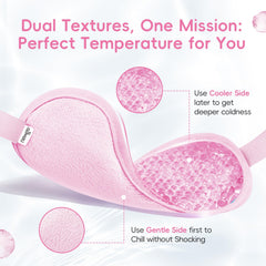 NEWGO cooling gel eye mask reversible design with dual temperatures.